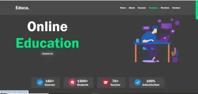 تصميم وتنفيذ صفحة هبوط لموقع تعليمي