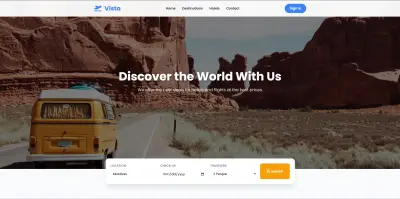 موقع حجز سفر (Vista Travel Website)
