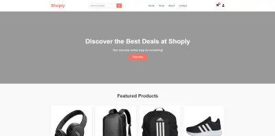 متجر إلكتروني (Shoply E-commerce Homepage)
