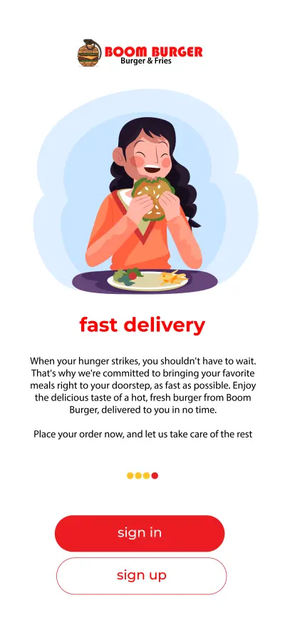 تصميم واجهات لتطبيق برجر