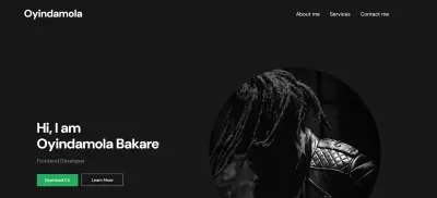 design of Oyindamola home page