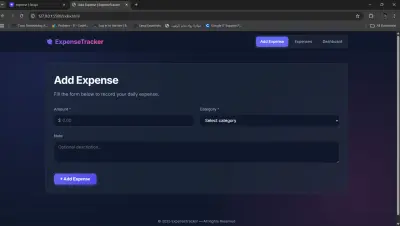 Monthly expense tracking system