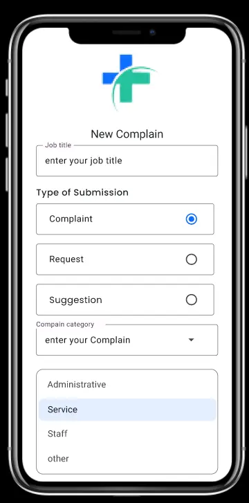 تصميم وتطوير تطبيق تسجيل شكاوى المرضى للمستشفيات | إدارة الشكاوى وتتبع الحالة