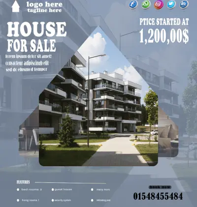 تصميم بوستر real estate