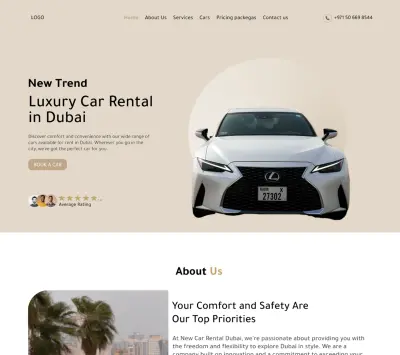 Luxury Car Rental Company Website