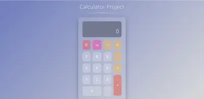 Simple Calculator using HTML and css and JS