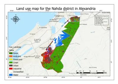 عمل تحليل مكاني للسطح الارض وإخراجها بصيغة ملف kml وصورة jpg