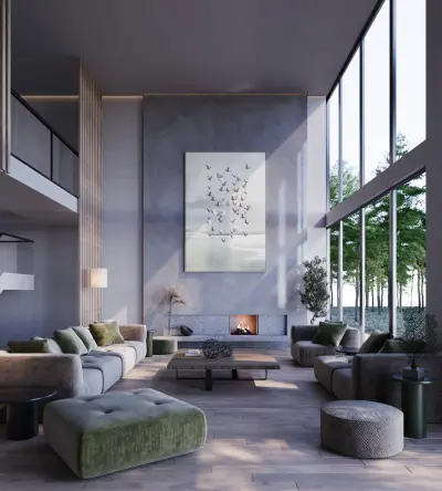 تصميم داخلي لفراغات معيشية