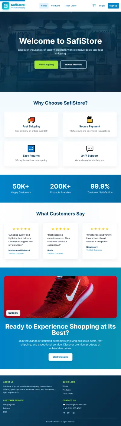 تطوير متجر إلكتروني متكامل سريع ومتوافق مع كافة الشاشات