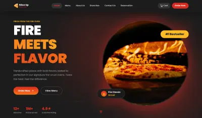 تصميم موقع الكتروني لشراء البيتزا - Pizza Store Figma