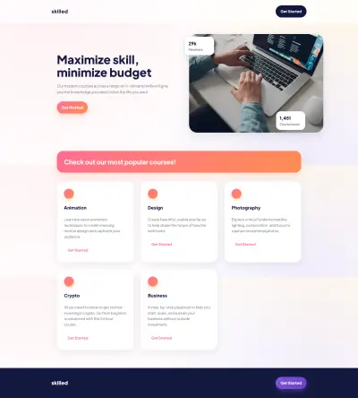 تطوير صفحة هبوط متطورة