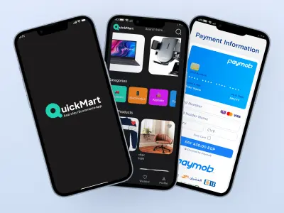 بناء تطبيق موبايل متجر الكتروني إحترافي  Flutter