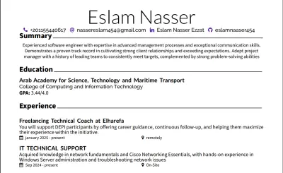 تصميم سيرة ذاتية