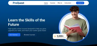 ProQuest – Online Learning Platform Landing Page