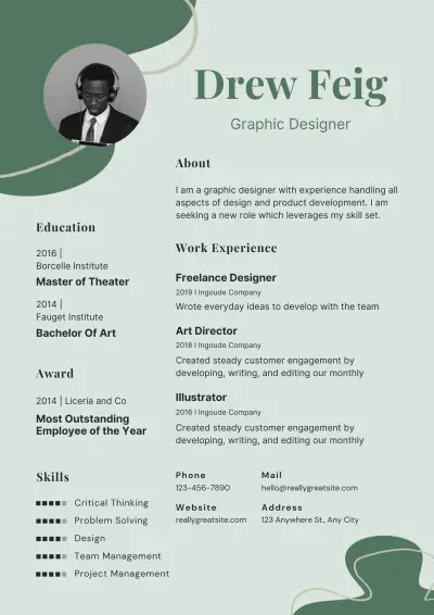 تصميم سيرة ذاتية