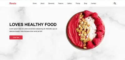 موقع مطعم بتصميم جذاب و متجاوب responsive