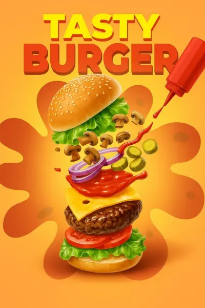 بوستر اعلاني  مطعم برجر