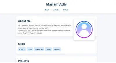 تصميم وتطوير موقع Portfolio احترافي ومتجاوب باستخدام HTML وCSS