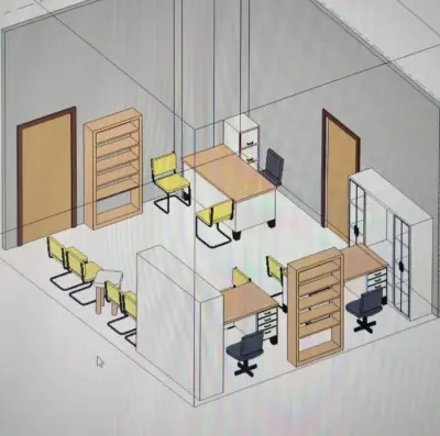 تصميم داخلى لمكتب