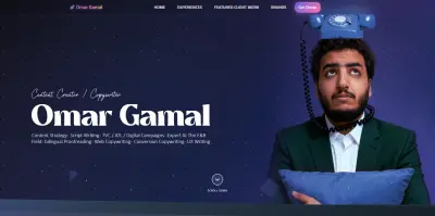 موقع لكاتب محتوى (Copywriter & Content Creator)