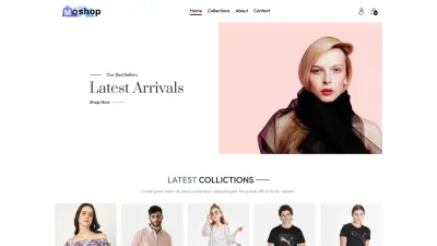 موقع تسوق ملابس متكامل مع واجهة لإدارة الموقع (E-commerce website)