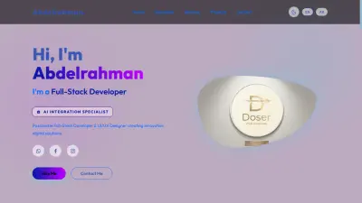 موقع ويب شخصى Portfolio