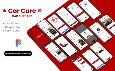 تصميم واجهة مستخدم لتطبيق carcure