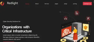 موقع إلكتروني كامل ومتكامل لشركة أمن سيبراني (Cyber Security Company)