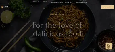 موقع إلكتروني كامل وفاخر لمطعم أو كافيه