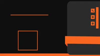 كرت عمل لون أسود وبرتقالي