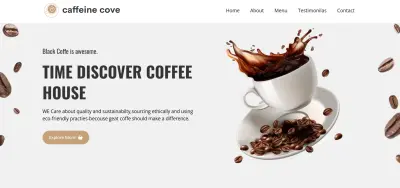 تصميم موقع كوفي شوب احترافي كامل بـ 5HTML و3CSS