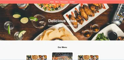 تصميم صفحة ويب لمطعم عصري HTML & CSS & JavaScript