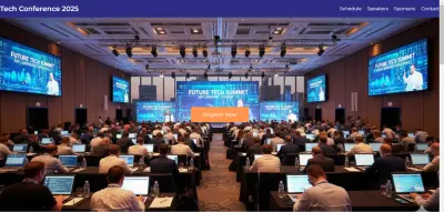 Landing Page احترافية لمؤتمر Tech Conference 2025