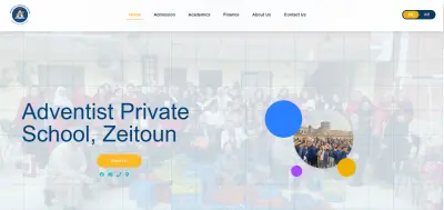 تصميم و تطوير موقع لمدرسة لغرض العرض و التقديم