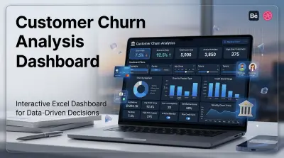 صورة العمل Bank Customer Churn Analysis Interactive Excel Dashborad