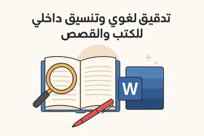 تدقيق لغوي وتنسيق نصوص يجعل كتابك جاهزًا للنشر