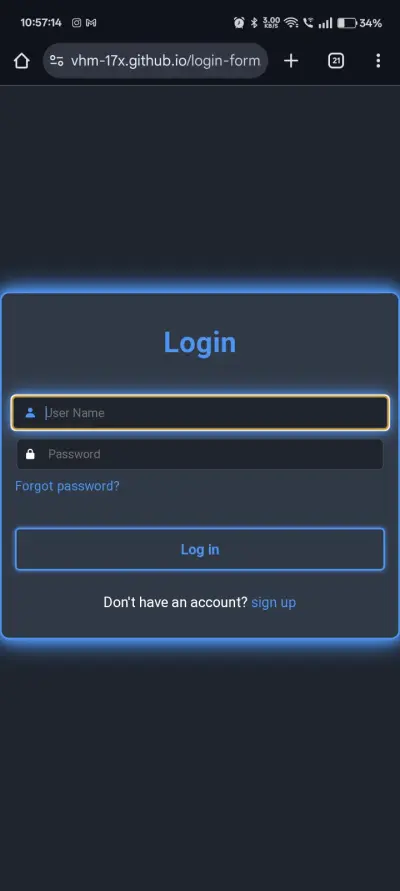 صفحه تسجيل دخول متكامله