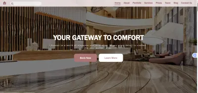 Hotel landing page