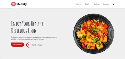 Mealify - Restaurant Landing Page