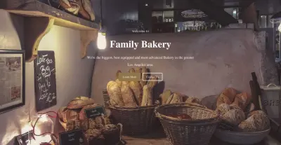 Bakery - صفحة هبوط أمامية
