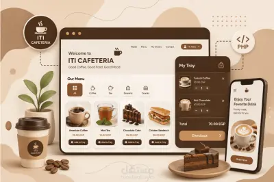 تصميم موقع احترافي لكافيتريا أو مطعم باستخدام PHP