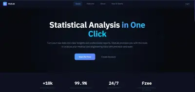 StatLab – منصة ويب متكاملة للتحليل الإحصائي (SPSS-like) مع رفع الملفات، إحصائيات وصفية، اختبارات t-test، ANOVA، رسوم بيانية، وتقارير احترافية