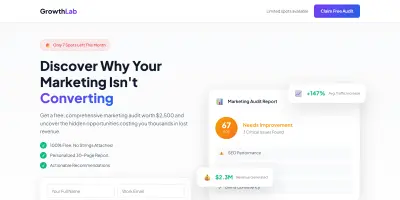 تصميم وكتابة صفحة هبوط (Landing Page) احترافية لزيادة المبيعات وتحويل الزوار