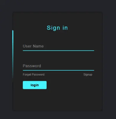 Designing a signup interface using