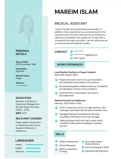 تصميم سيرة ذاتية بشكل ابداعي و جديد