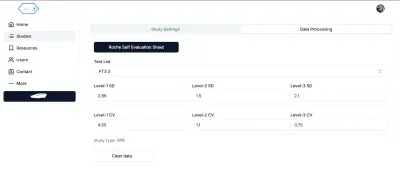 Medical laboratory equipment validation web application