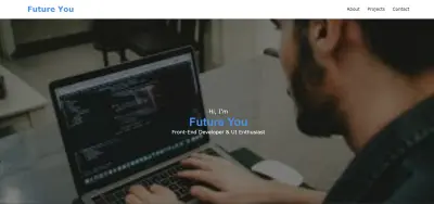 موقع بورتفوليو شخصي لمطور واجهات أمامية