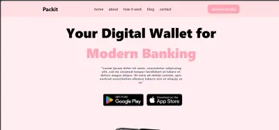 Packit – Digital Wallet Landing Page