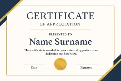 ⭐ تصميم شهادات تقدير وتكريم احترافية جاهزة للطباعة