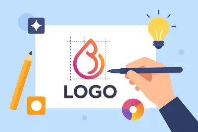 مصممة شعارات (Logo Designer) احترافي.